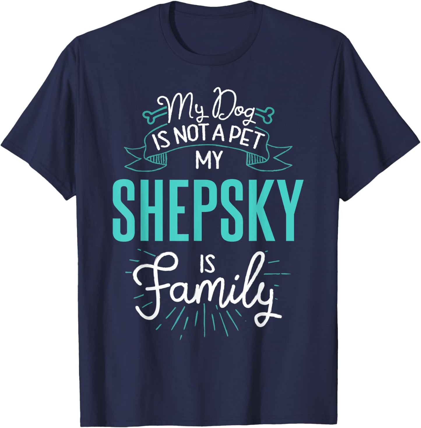 Cute Shepsky Shirt Family Dog Gift Men T-Shirt - T-Shirt | Navy