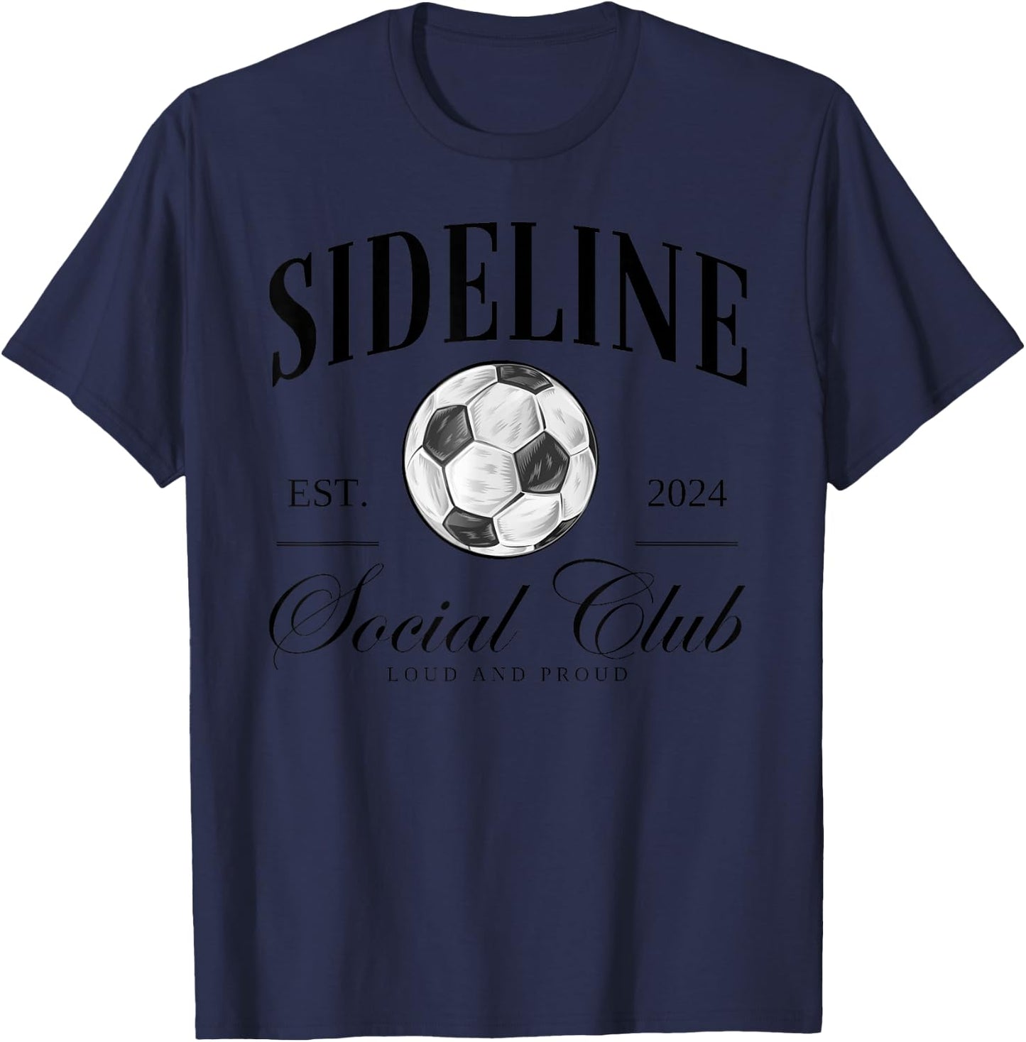 Sideline Social Club Soccer T-Shirt - T-Shirt | Navy