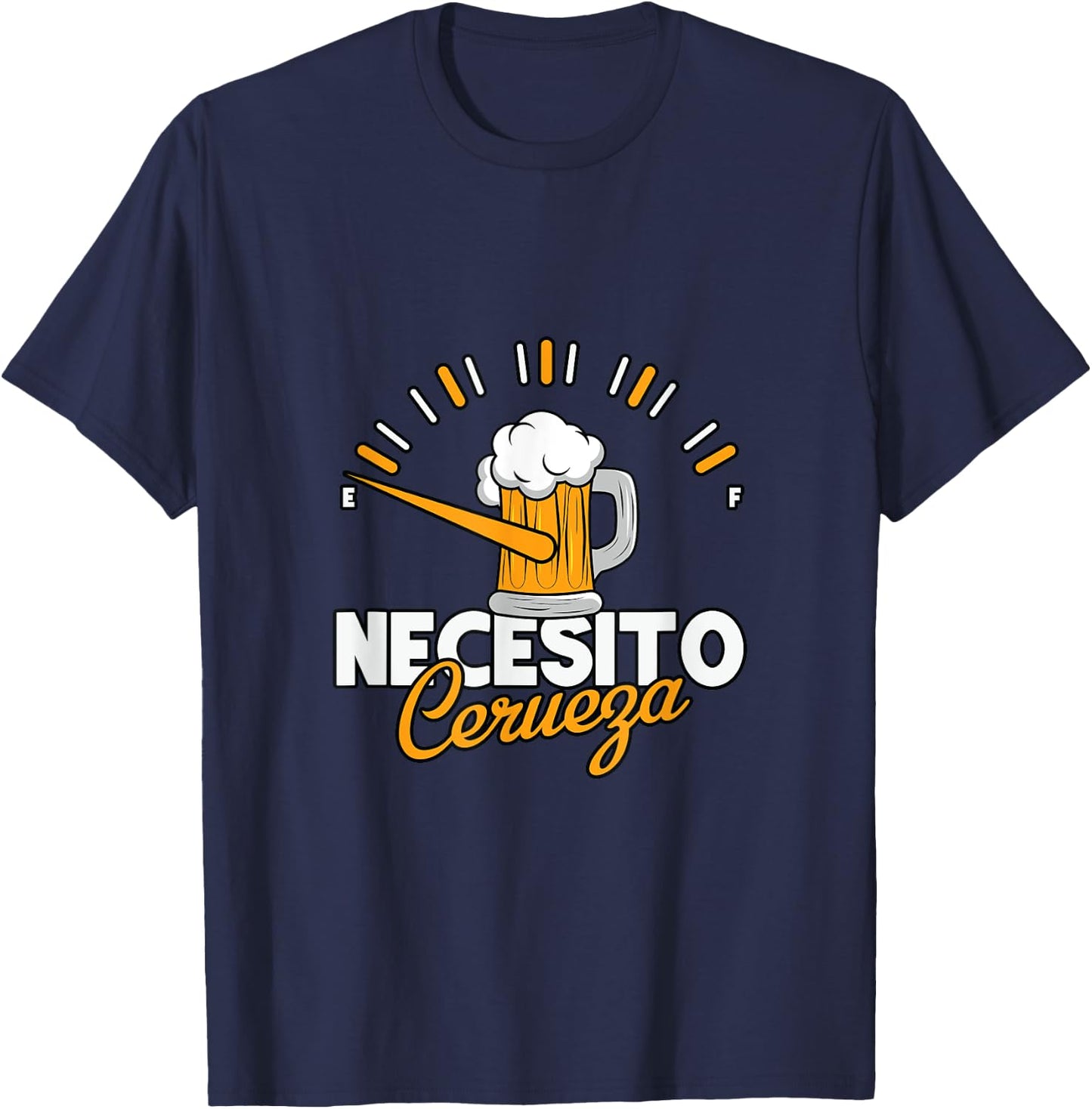 Humorous Necesito Cerveza Beer Lovers T-Shirt - T-Shirt | Navy