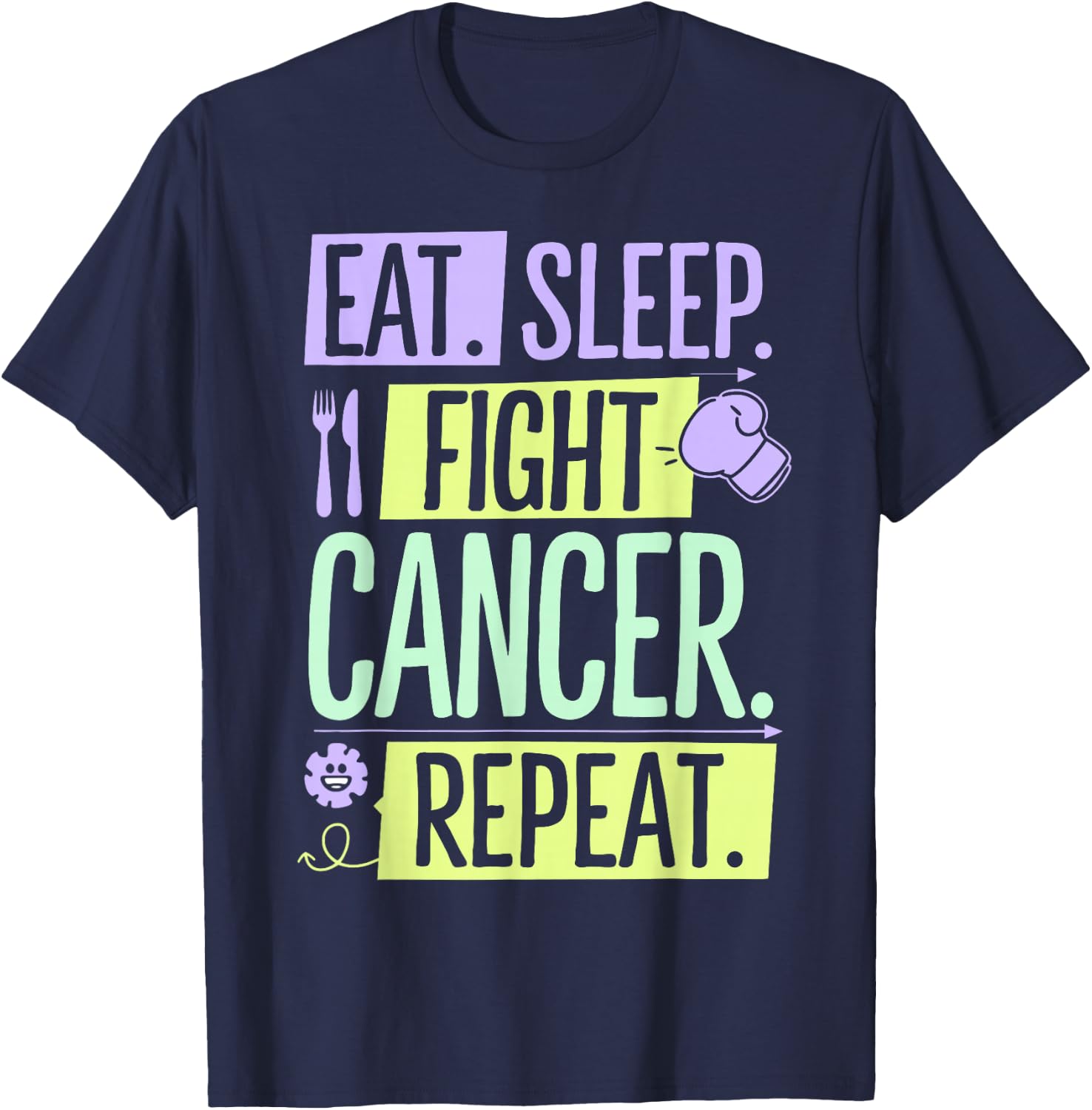 Hem/Onc Nurse Fight Cancer Hematology/Oncology Nurse T-Shirt - T-Shirt | Navy