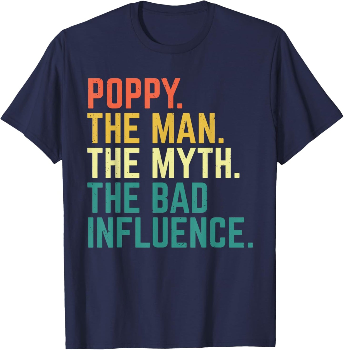 Best Poppy Design for Grandpa Grandfather Grandpa Men Poppy T-Shirt - T-Shirt | Navy