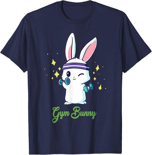 Gym Bunny Fitness Rabbit Lover Gym Workout T-Shirt - T-Shirt | Navy