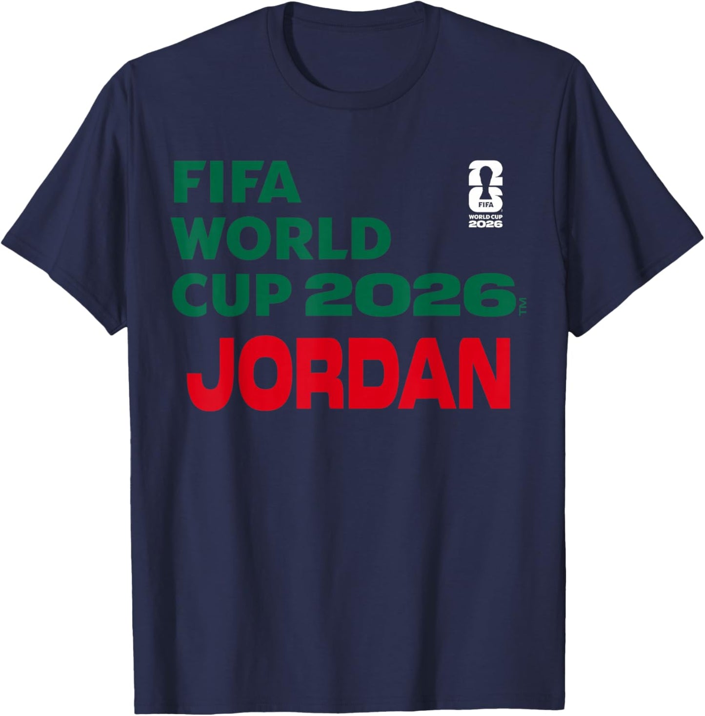 FIFA World CUP26 Jordan Block Letters T-Shirt - T-Shirt | Navy