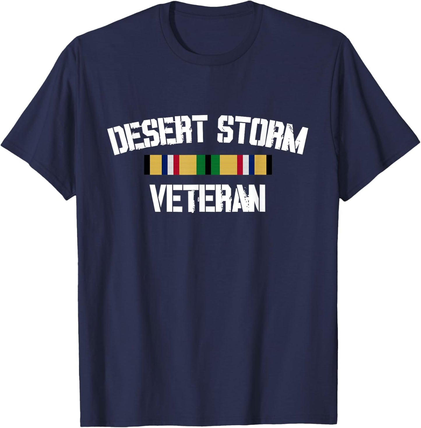 Desert Storm Veteran Pride Persian Gulf War Service Ribbon T-Shirt - T-Shirt | Navy