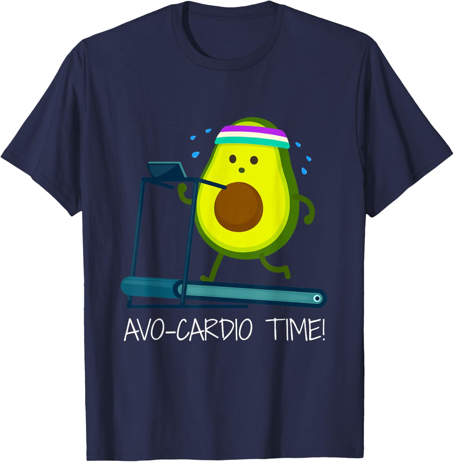 It's AVO-CARDIO Pajamas Time! Fitness Avocado T-Shirt - T-Shirt | Navy