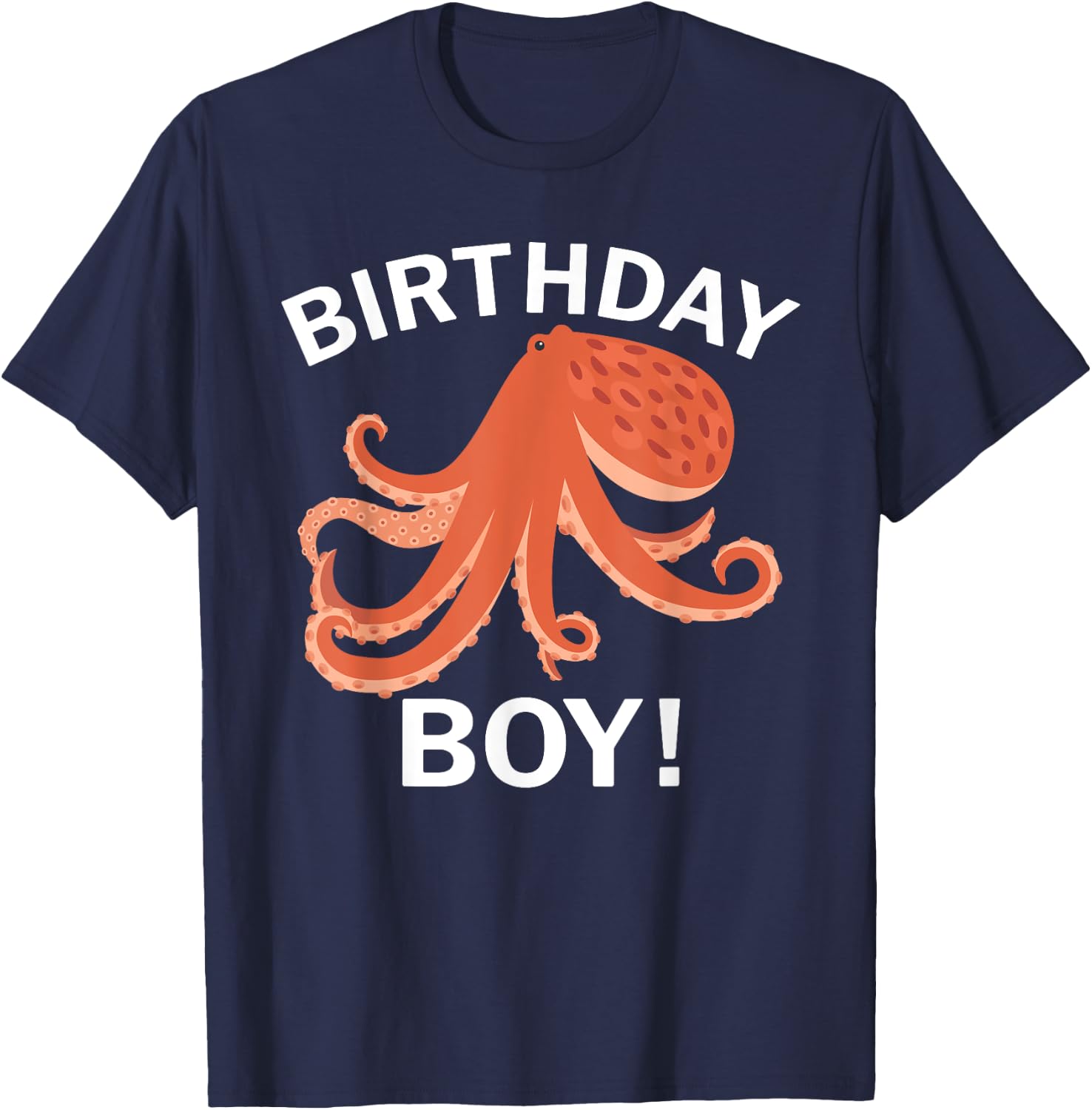 Birthday Boy Octopus T-Shirt - T-Shirt | Navy