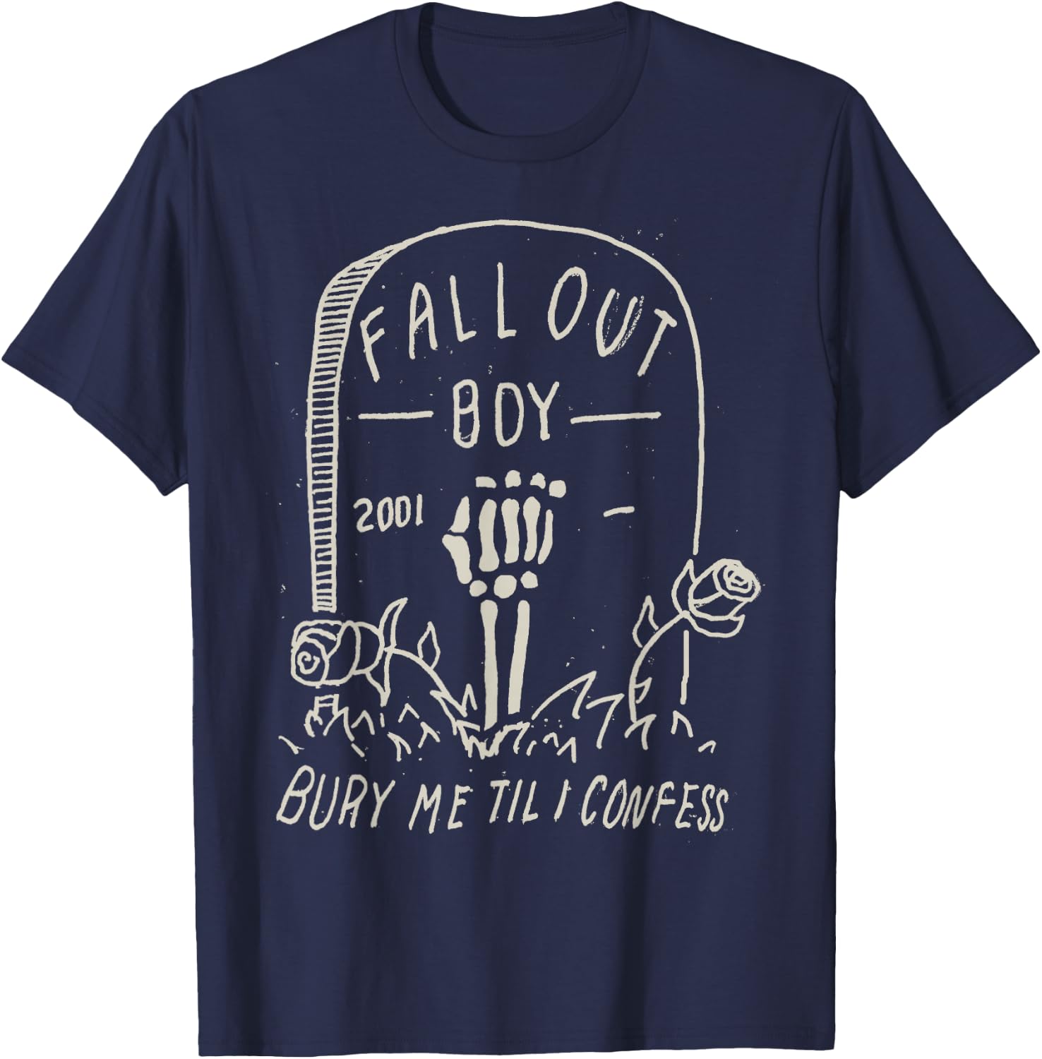 Fall Out Boy - Grave T-Shirt - T-Shirt | Navy
