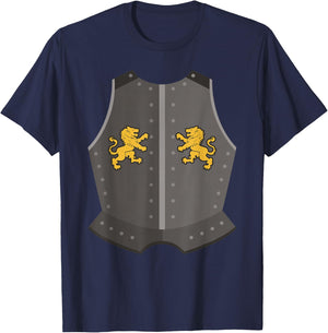 Medieval Knight Costume Funny Halloween Armor Shirt T-Shirt - T-Shirt | Navy