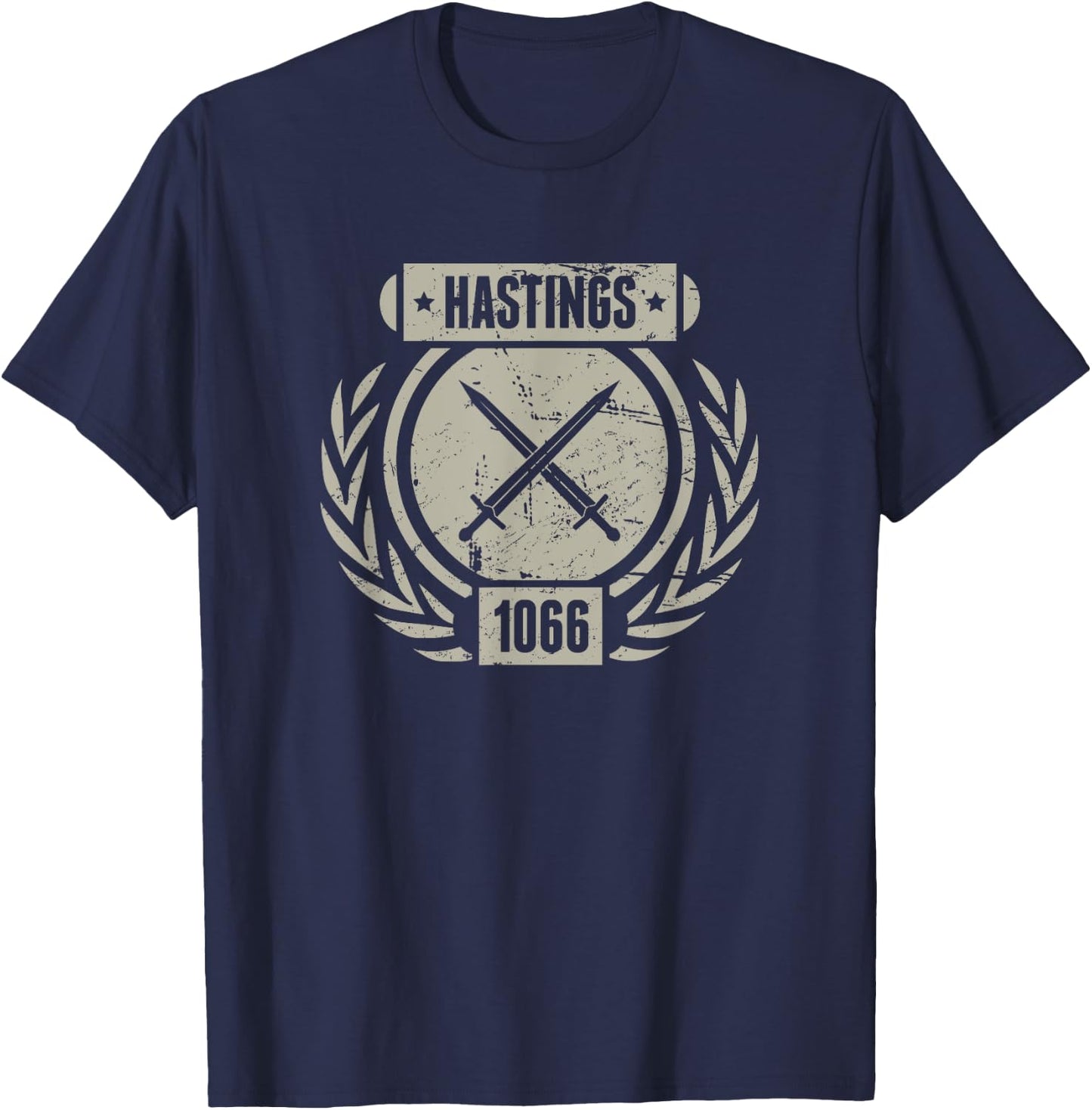 Historical Battle of Hastings (Distressed) T-Shirt - T-Shirt | Navy
