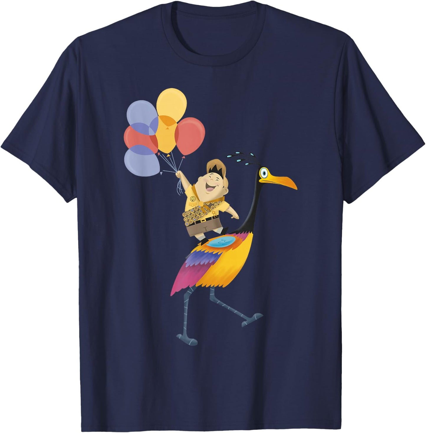 Disney Pixar Up Russell Balloons On Kevin Graphic T-Shirt - T-Shirt | Navy