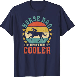 Horse Dad Horseback Riding Father's Day Gift T-Shirt - T-Shirt | Navy