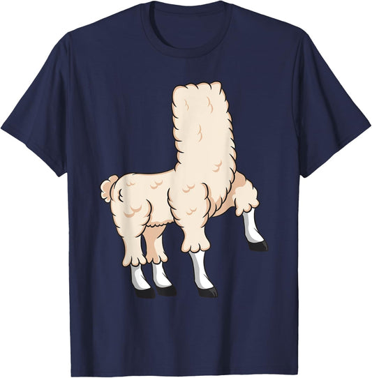 Llama Costume Halloween Easy Cosplay Last Minute Outfit T-Shirt - T-Shirt | Navy