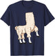 Llama Costume Halloween Easy Cosplay Last Minute Outfit T-Shirt - T-Shirt | Navy
