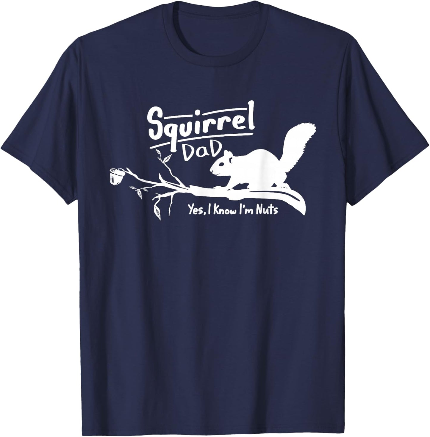 Squirrel Dad Shirt Art Kids Apparel Father's Day Gift T-Shirt - T-Shirt | Navy