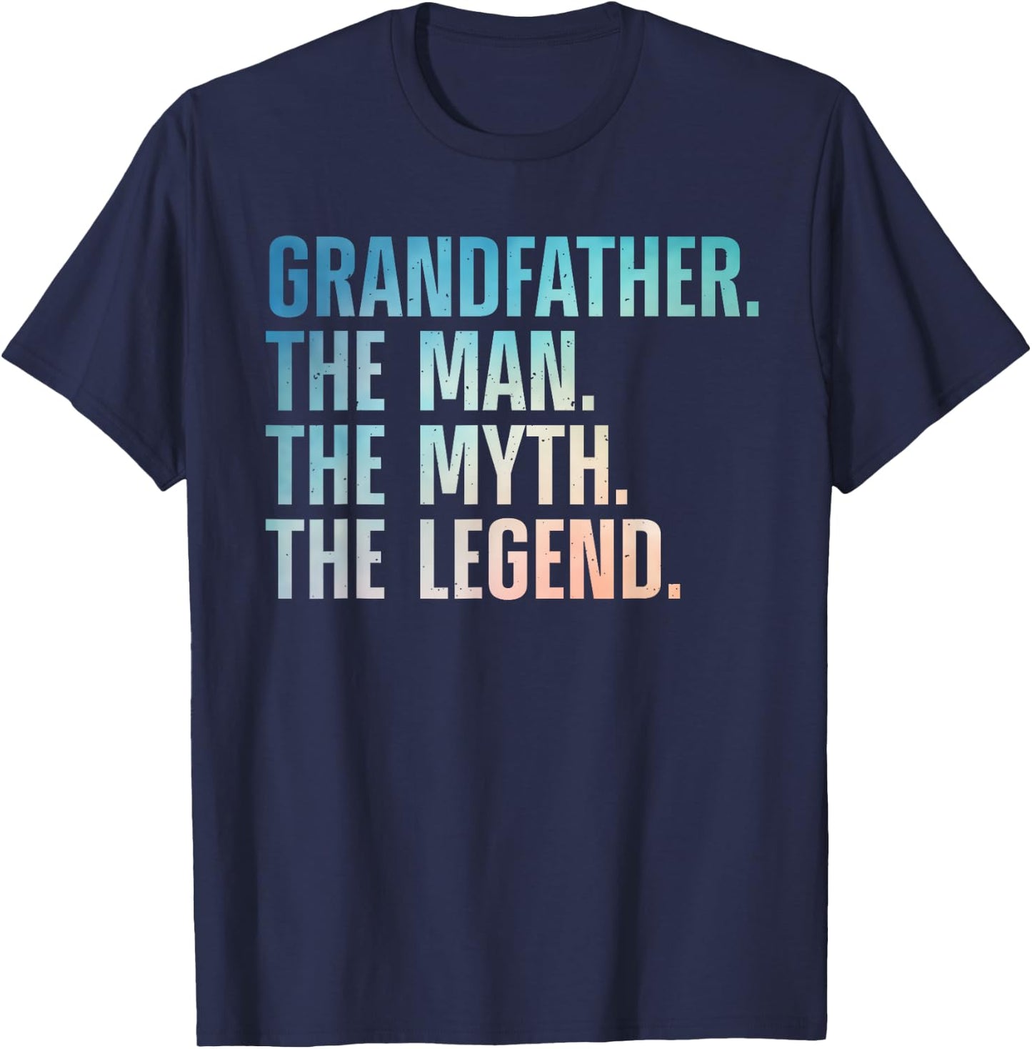 Funny Grandfather Art For Grandpa From Grandkids Grandfather T-Shirt - T-Shirt | Navy