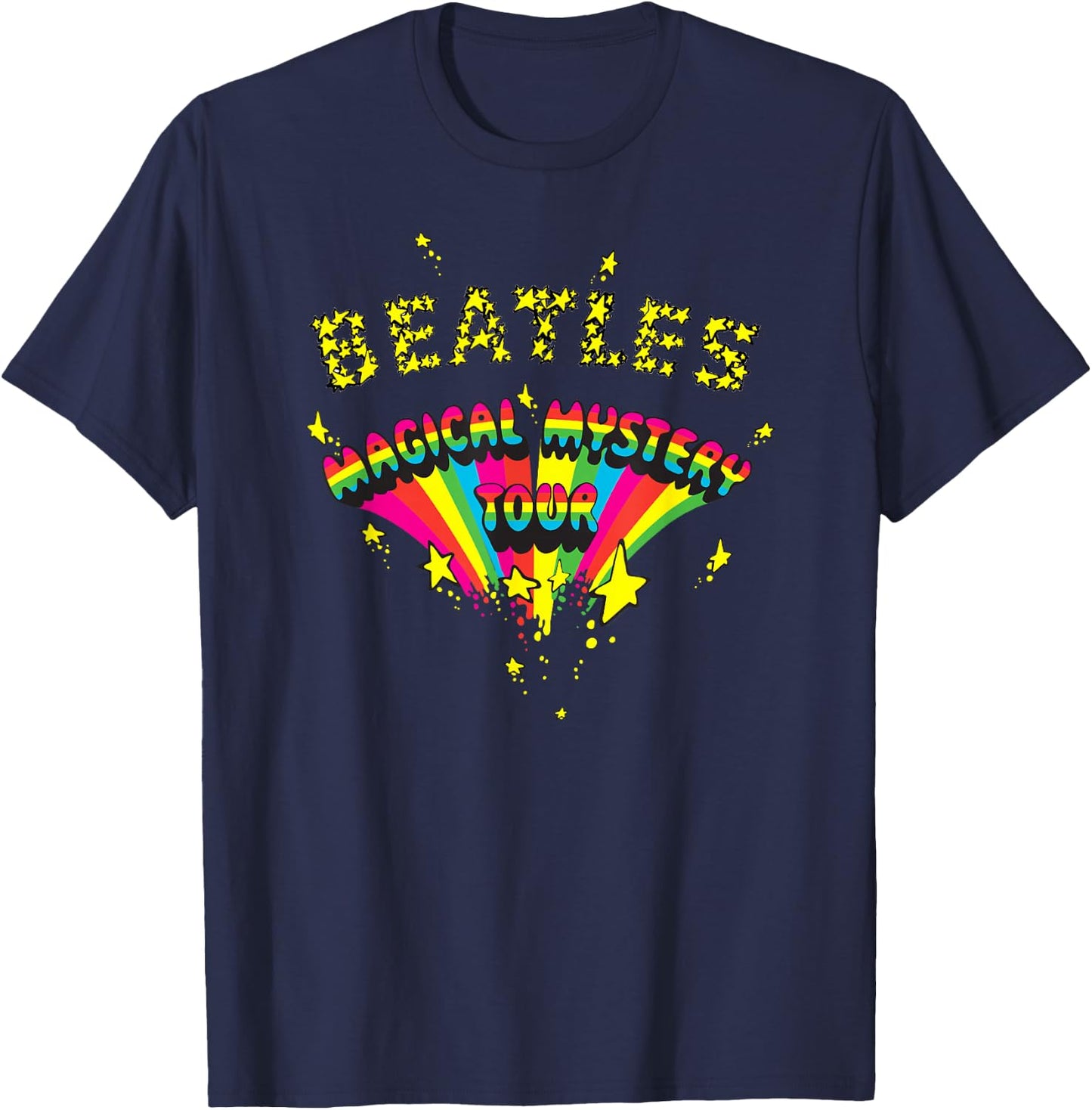 The Beatles - Magical Mystery Tour Rainbow T-Shirt - T-Shirt | Navy