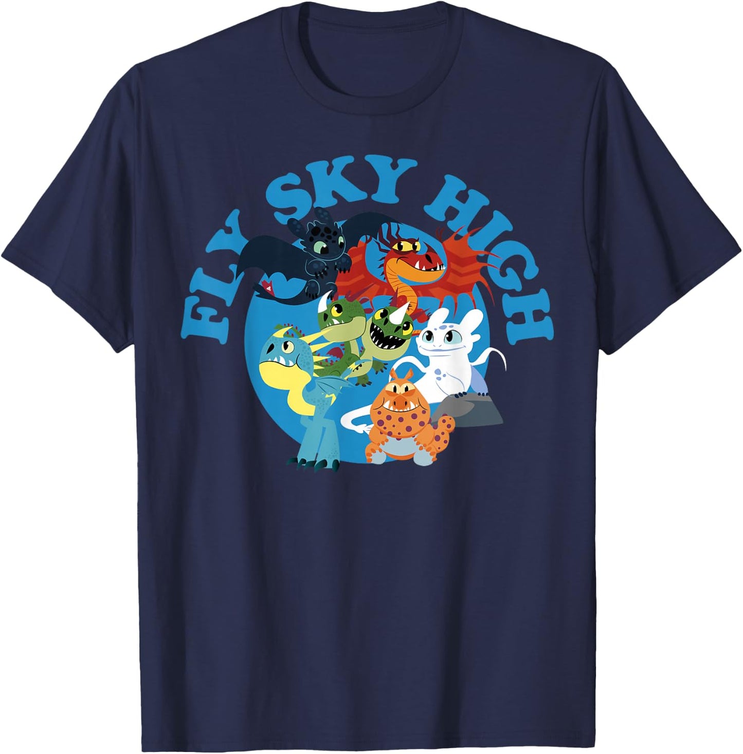 How to Train Your Dragon 3 Hidden World Sky High T-Shirt - T-Shirt | Navy