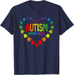 World Autism Awareness 2 April 2026 Autism Cute Autistic T-Shirt - T-Shirt | Navy