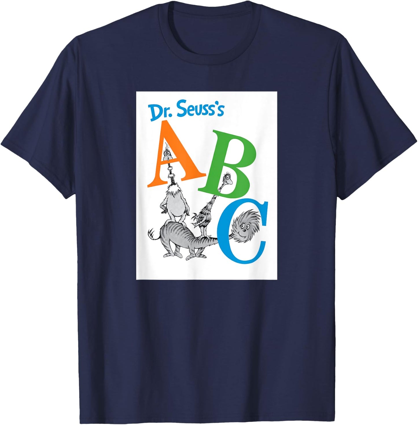 Dr. Seuss ABC Book Cover T-Shirt - T-Shirt | Navy