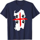 4 Mori Sardegna Flag back print sardinia gift T-Shirt - T-Shirt | Navy
