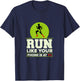 Funny Run Like Your Phone 1% Cross Country XC Gift Men Women T-Shirt - T-Shirt | Navy