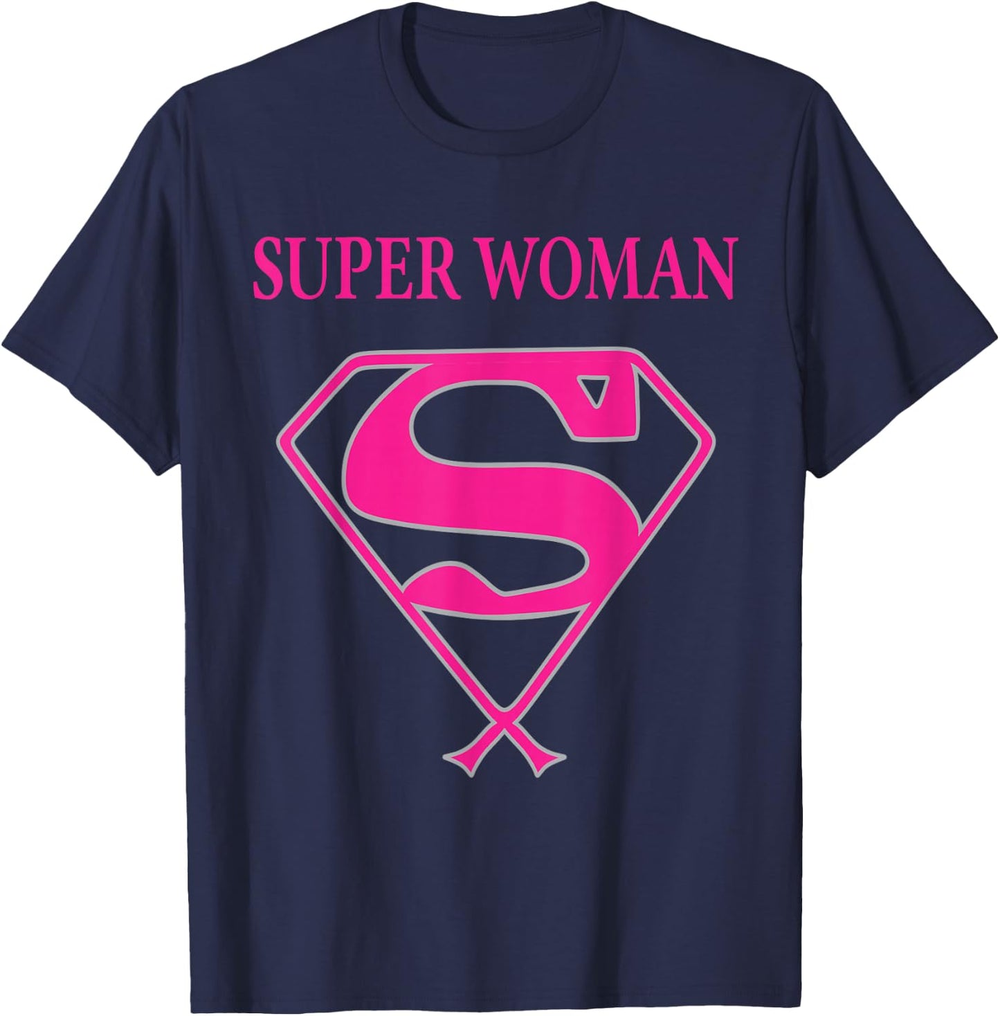 Super Woman (Breast Cancer Awareness) T-Shirt - T-Shirt | Navy