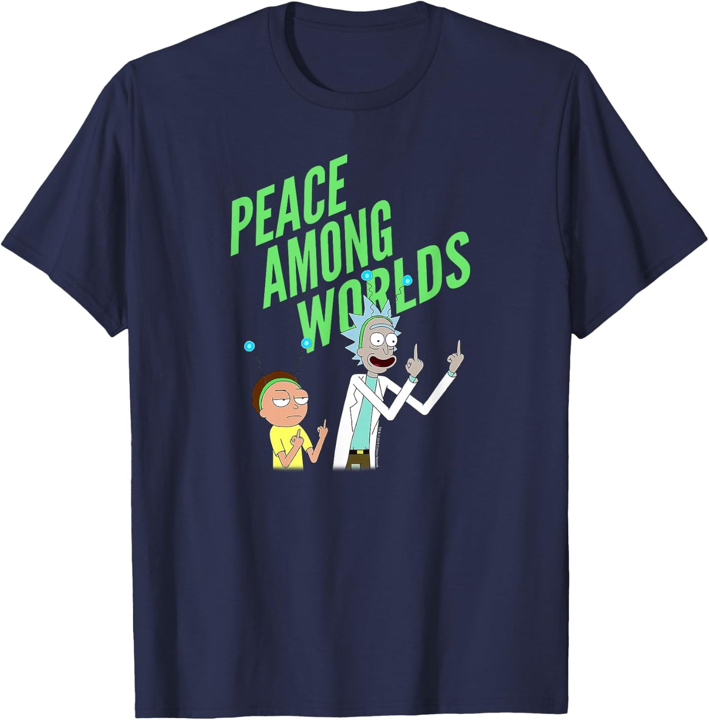 Rick and Morty Peace Among Worlds - Portal T-Shirt - T-Shirt | Navy