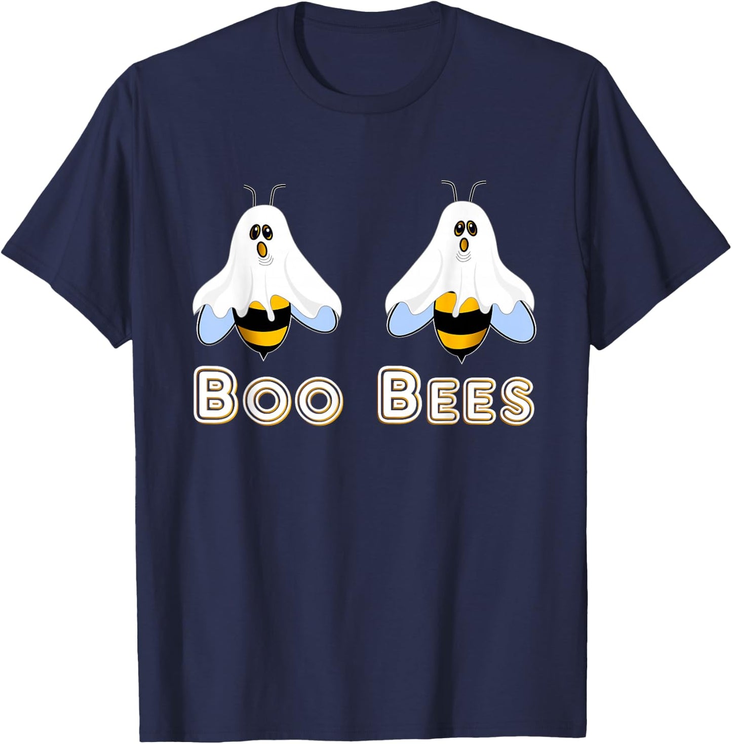 Funny Halloween Shirt Boo Bees T Shirt Gift T-Shirt - T-Shirt | Navy