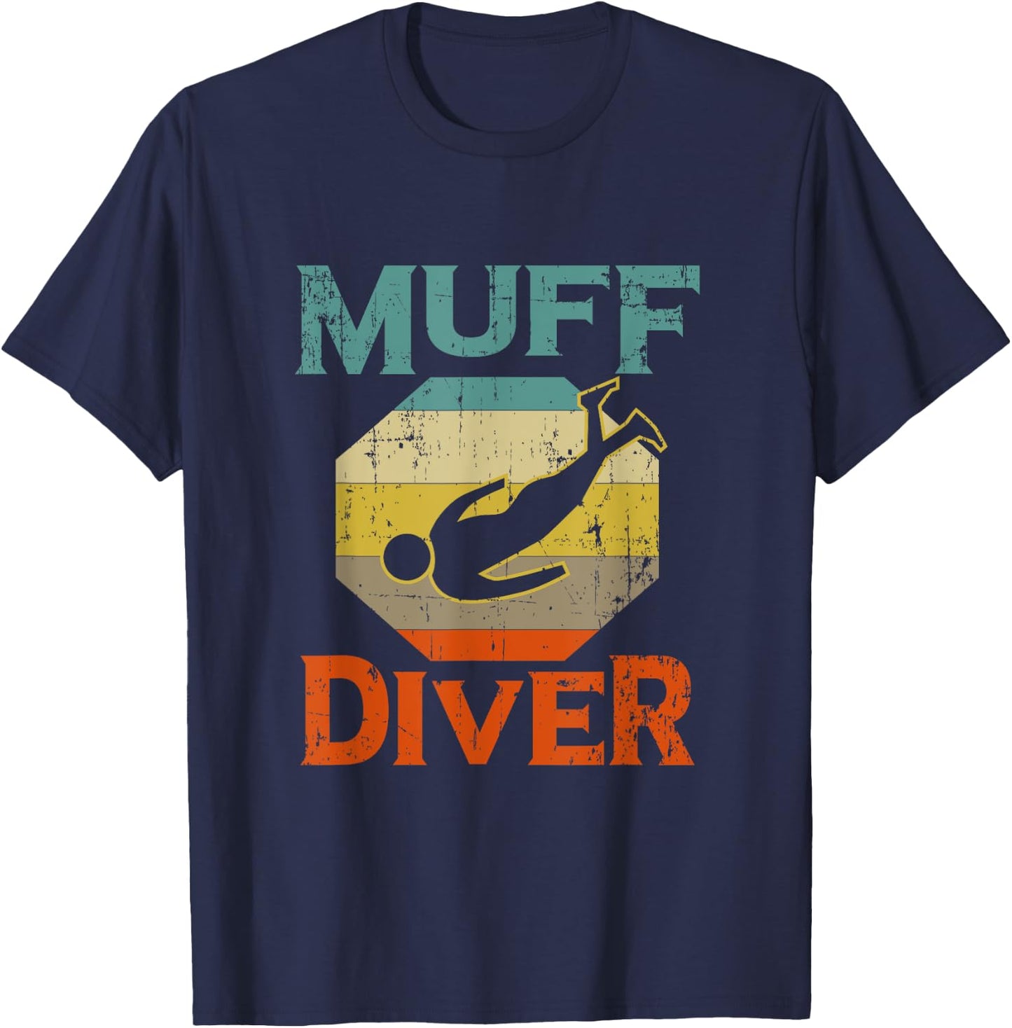Funny Muff Diver Diving Instructor Gift Scuba Diver T-Shirt - T-Shirt | Navy
