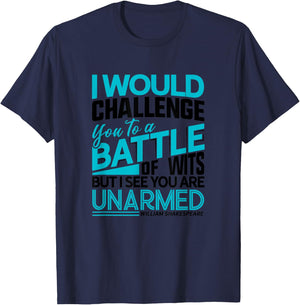 Shakespeare Insults Shirt The Taming of the Shrew Theatre T-Shirt - T-Shirt | Navy