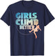 Cool Rock Climber Art Girls Indoor Rock Climbing T-Shirt - T-Shirt | Navy