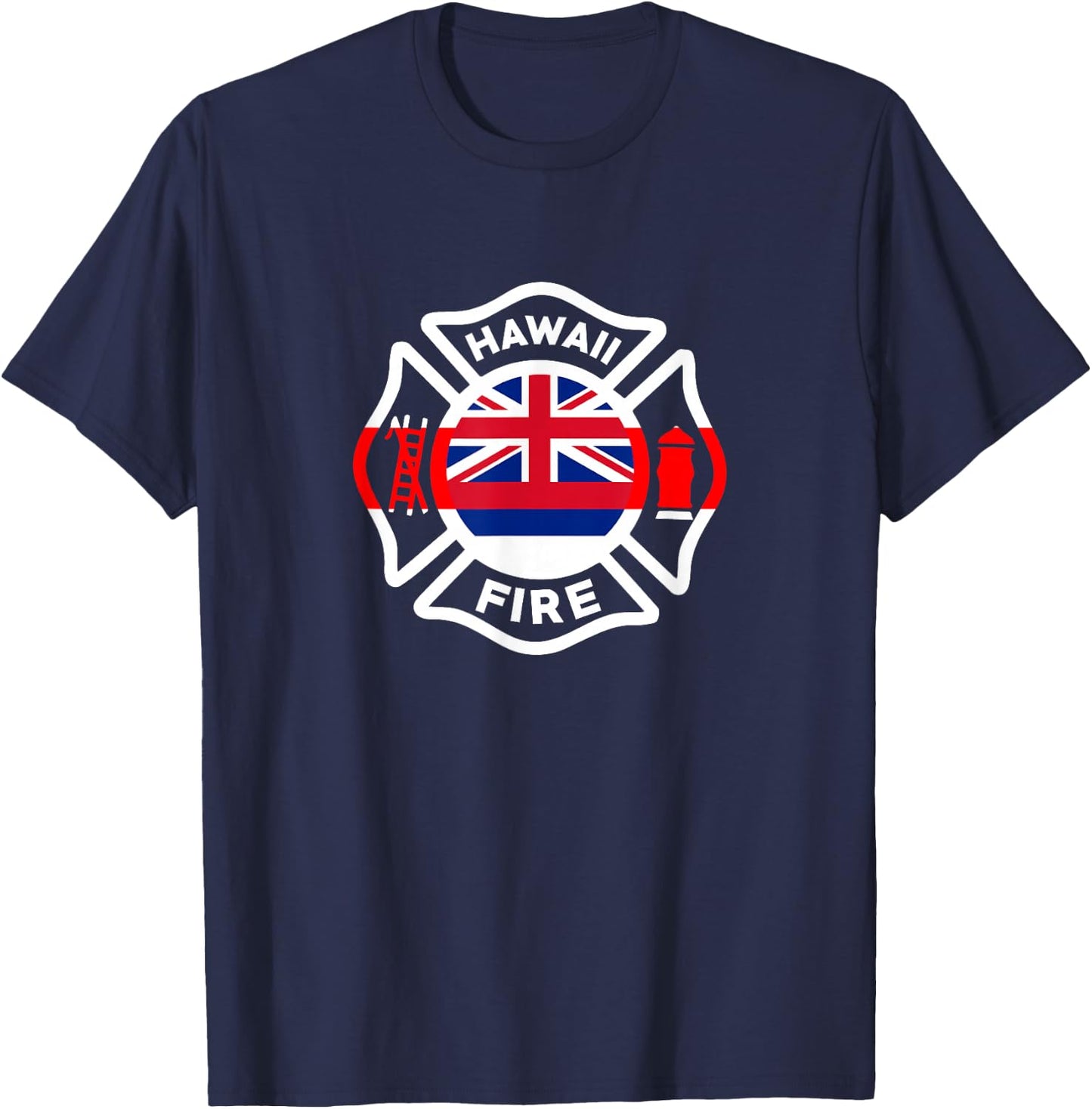 Hawaii Fire Rescue Department Firefighters Uniform Duty T-Shirt - T-Shirt | Navy