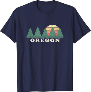 Oregon OR Vintage Retro 70s Design T-Shirt - T-Shirt | Navy