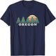 Oregon OR Vintage Retro 70s Design T-Shirt - T-Shirt | Navy