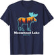 Moosehead Lake Maine - Moose Moosehead Lake T-Shirt - T-Shirt | Navy