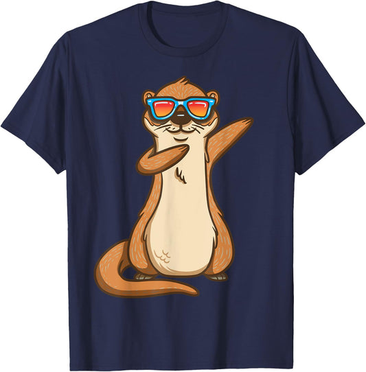Dabbing Sea Otter Party Animal Kindergarten Kids Shirt T-Shirt - T-Shirt | Navy