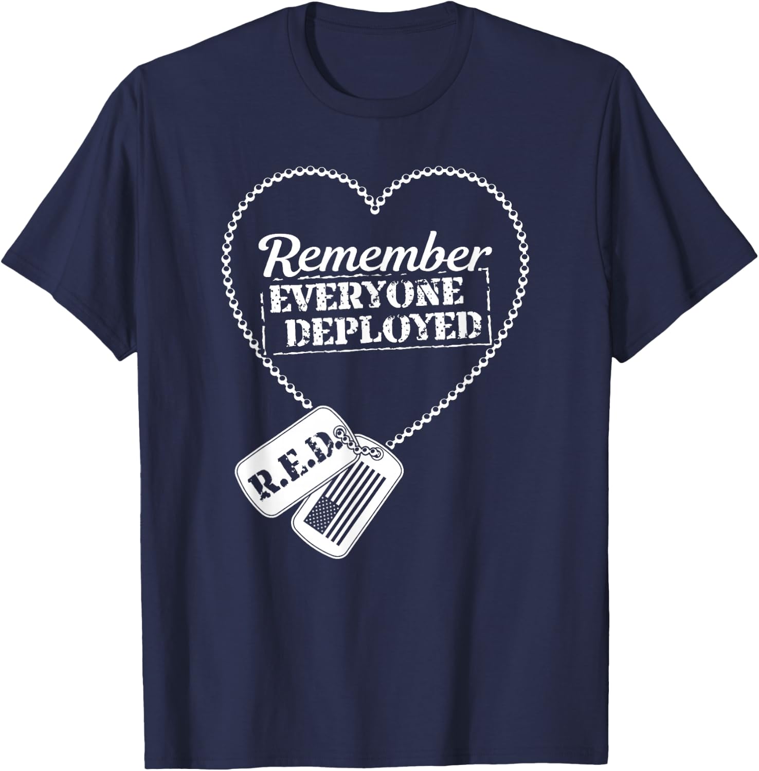 Distressed R.E.D. Friday - Remember Everyone Deployed T-Shirt - T-Shirt | Navy
