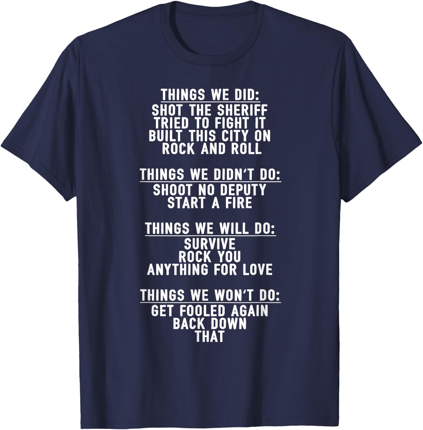 Song Lyric Humor & Men Funny Guessing Music Hits T-Shirt - T-Shirt | Navy