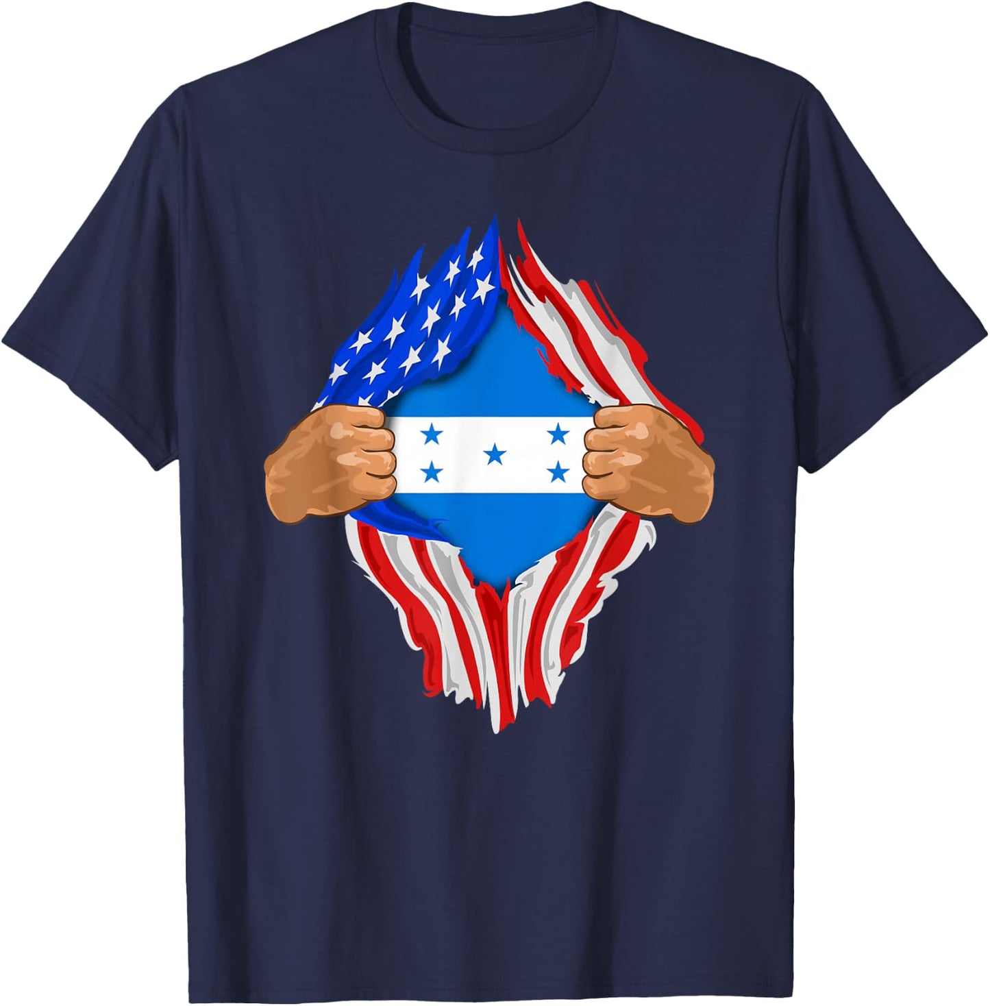 Honduran Blood Inside Me | Honduras Flag Gift T-Shirt - T-Shirt | Navy