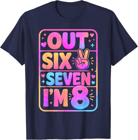 8th Birthday It's My 8 Bday Girls Boys Turning 8 Birthday T-Shirt - T-Shirt | Navy