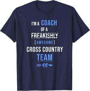 I'm A XC Coach Shirt | Cross Country Coach Gift CC Team Gift T-Shirt - T-Shirt | Navy