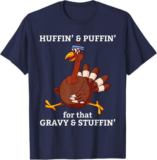 Marathon Running Turkey Trot Funny Group Team Gift Turkey T-Shirt - T-Shirt | Navy