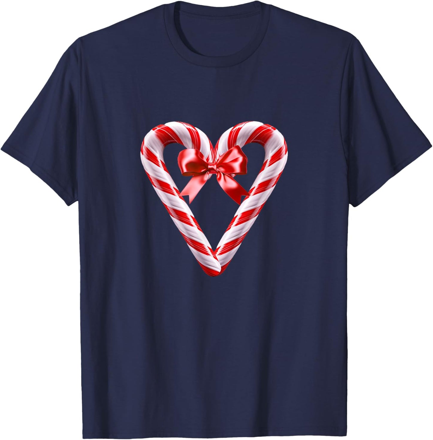 Funny Candy Canes Corns And Syrup Christmas Graphic T-Shirt - T-Shirt | Navy