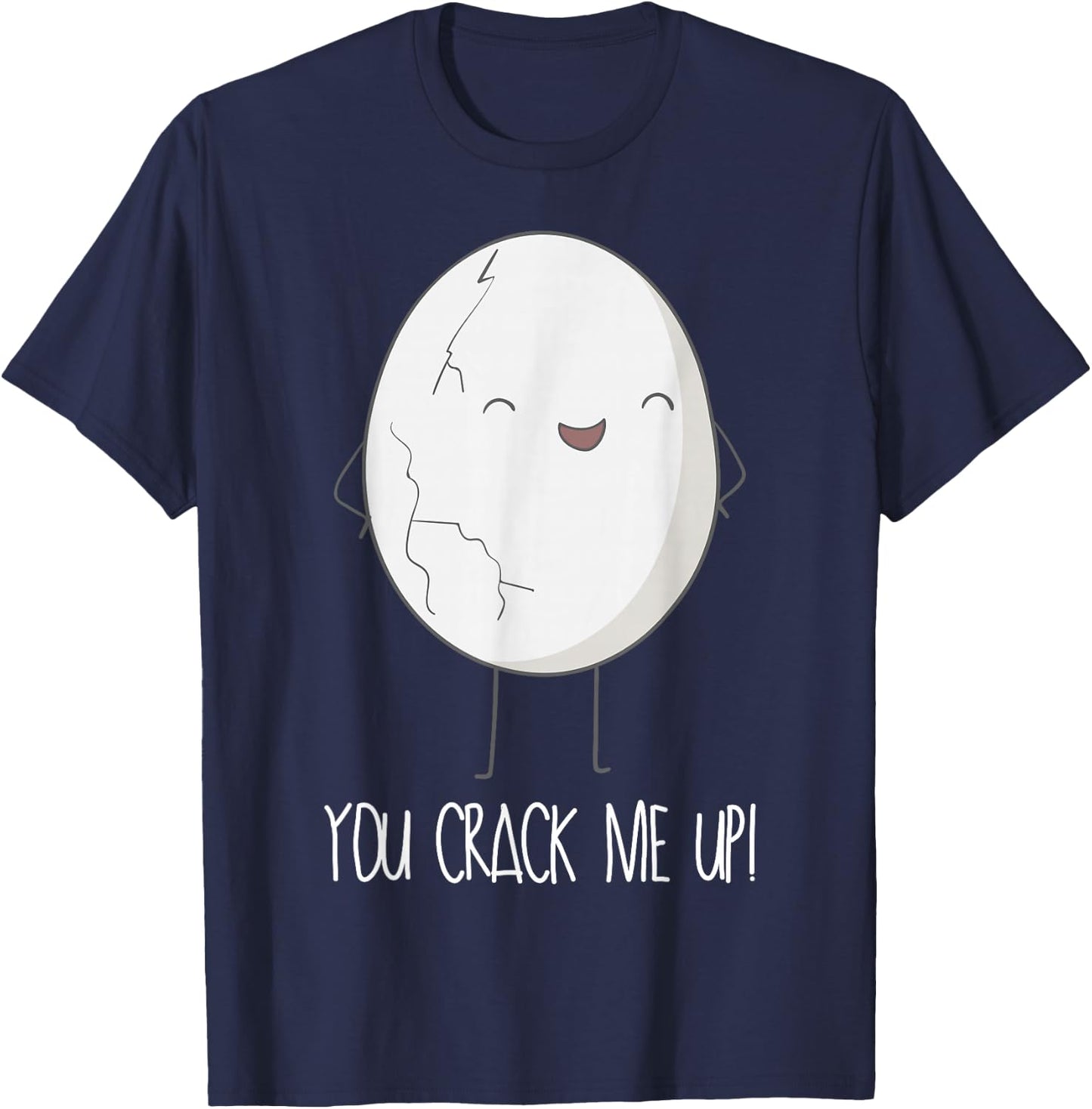 You Crack Me Up Cute Egg T-Shirt - T-Shirt | Navy