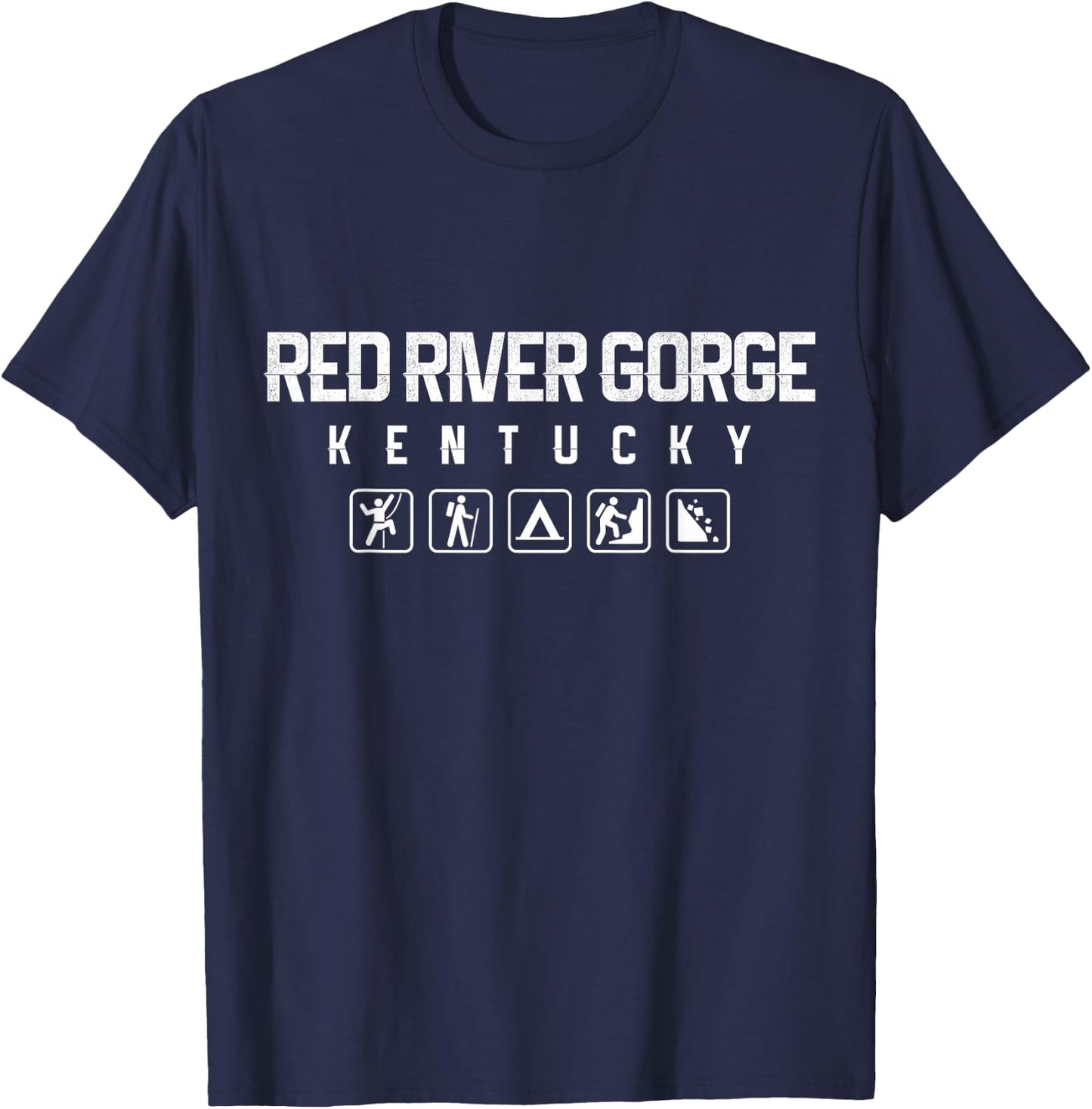 Red River Gorge, Kentucky Outdoor T-Shirt - T-Shirt | Navy