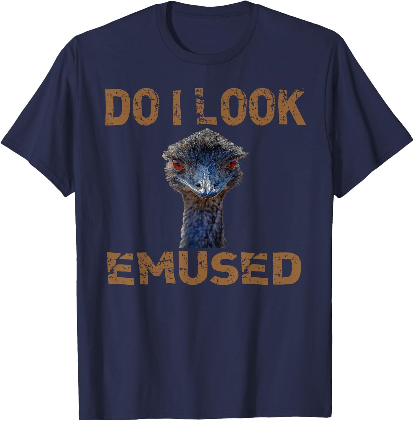 Emu Bird Funny Emu Animal Emused Flightless Bird Pun T-Shirt - T-Shirt | Navy