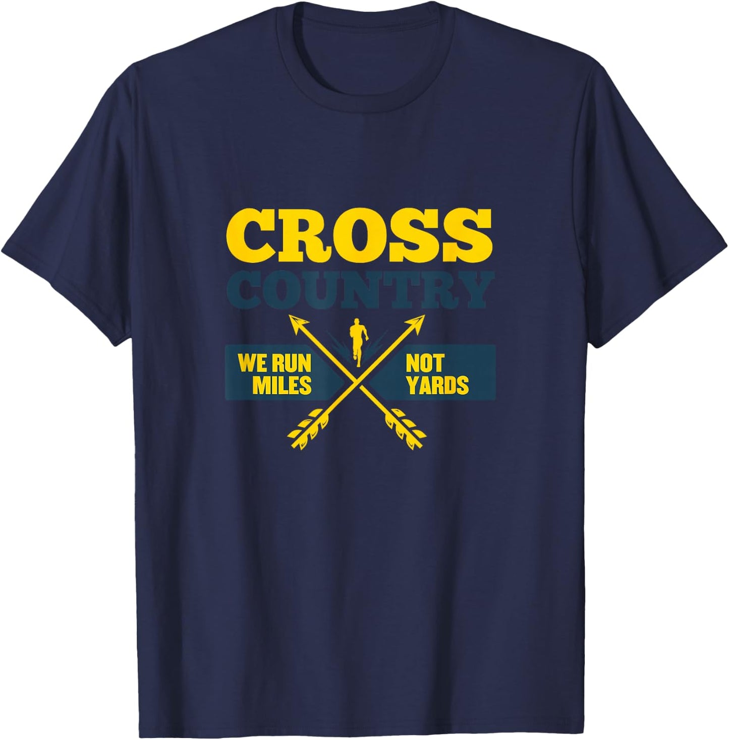 Funny XC Cross Country Coach Gift We Run Miles Men Women T-Shirt - T-Shirt | Navy