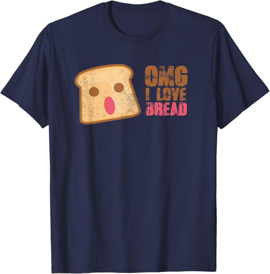 I Love Bread Funny Bread Lover Gift Baker T-Shirt - T-Shirt | Navy