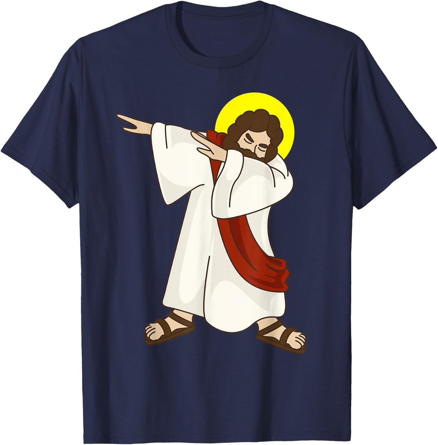 Funny Dabbing Jesus Christ Shirt - Birthday Present For You T-Shirt - T-Shirt | Navy