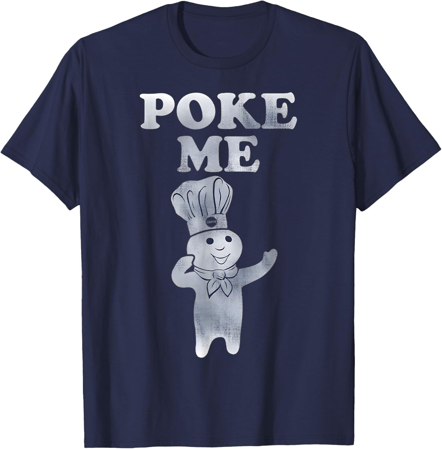 Pillsbury Doughboy Poke Me Costume T-Shirt - T-Shirt | Navy